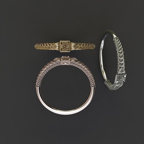 3D Gold Chain Bracelet - 3D Printable Model 3D print model