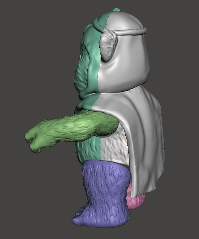 STL File 3D Ewoks Mookie 3D Print Model 3D OBJ 3D print model 3D print model_4