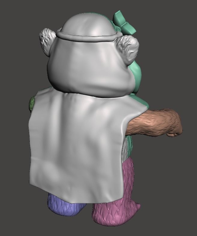 STL File 3D Ewoks Mookie 3D Print Model 3D OBJ 3D print model 3D print model_6