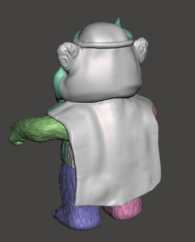 STL File 3D Ewoks Mookie 3D Print Model 3D OBJ 3D print model 3D print model_5