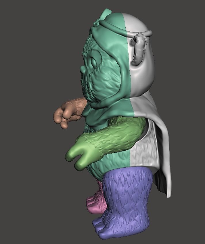 STL File 3D Ewoks Mookie 3D Print Model 3D OBJ 3D print model 3D print model_3