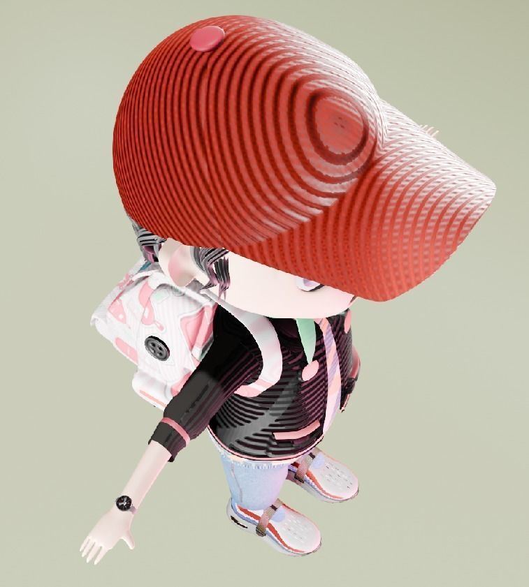 CARTOON BOY Low-poly 3D model_6