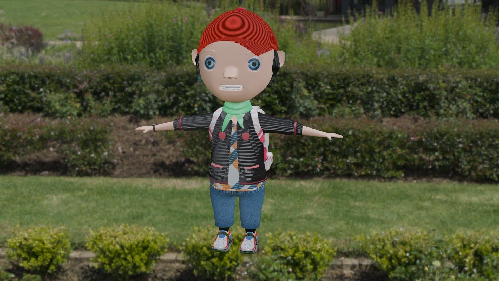 CARTOON BOY Low-poly 3D model_10