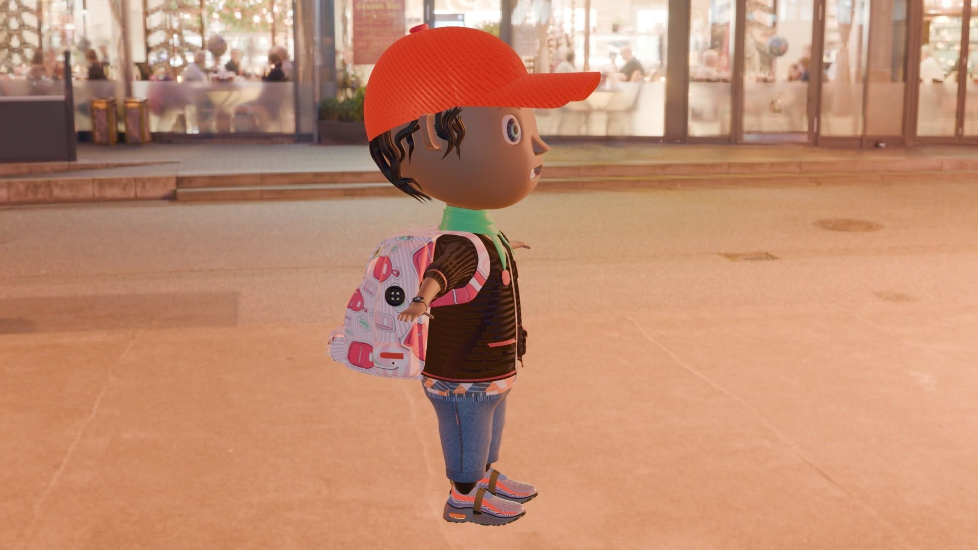 CARTOON BOY Low-poly 3D model_12