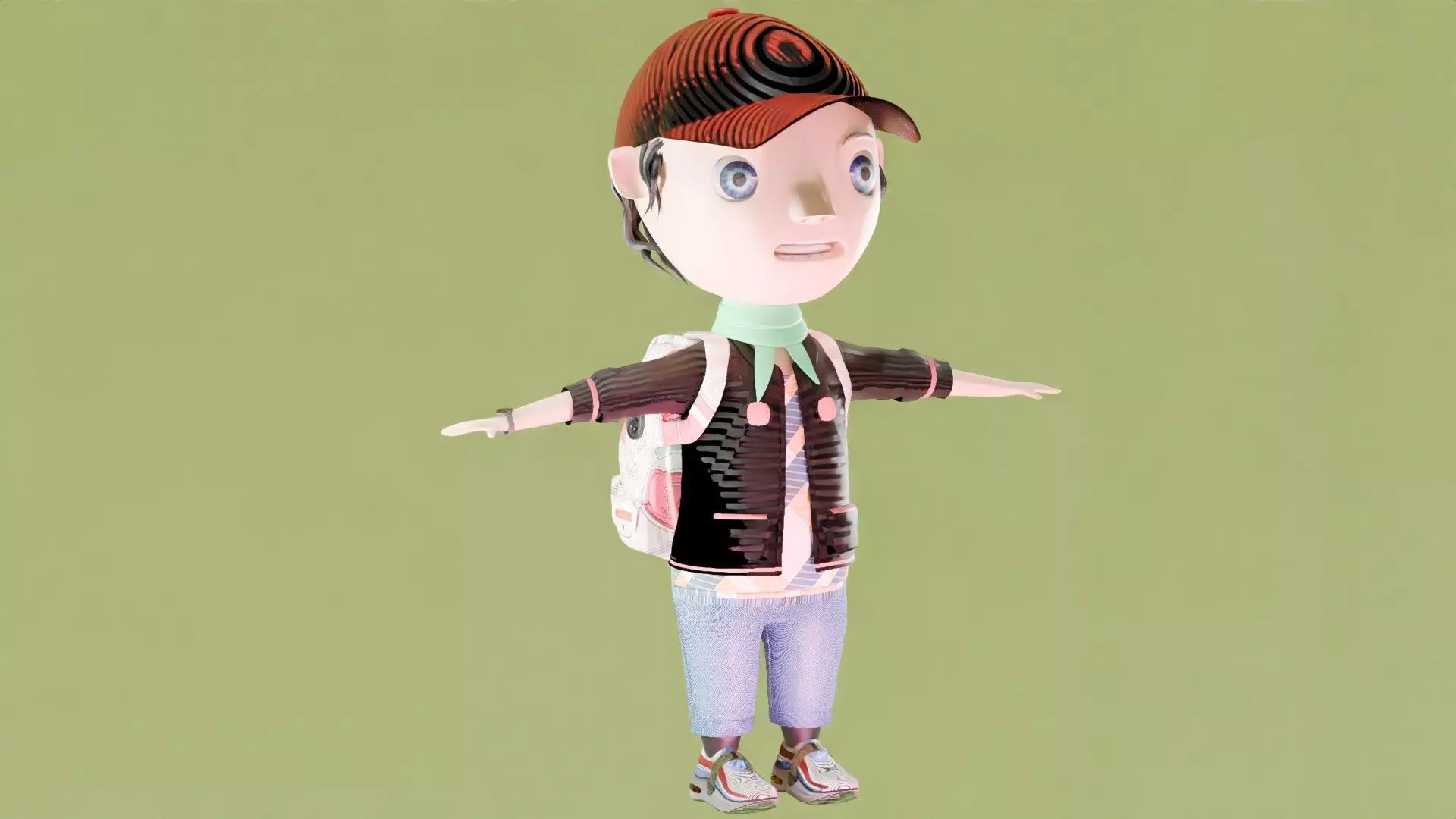 CARTOON BOY Low-poly 3D model_0