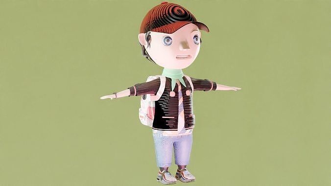 CARTOON BOY Low-poly 3D model