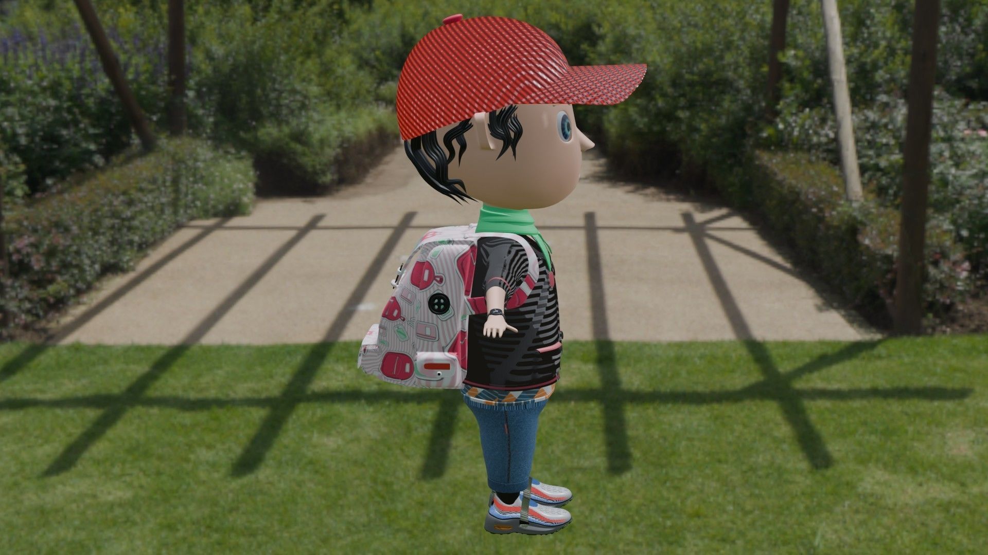 CARTOON BOY Low-poly 3D model_9