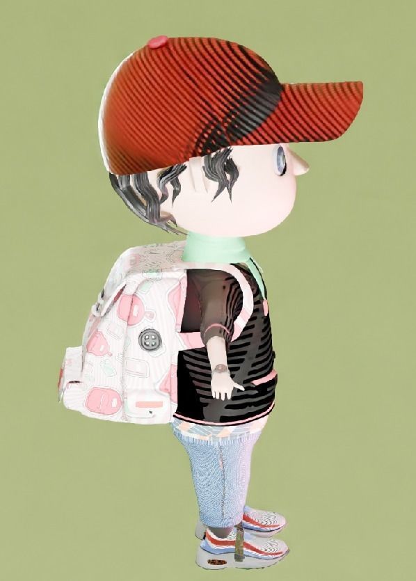 CARTOON BOY Low-poly 3D model_7