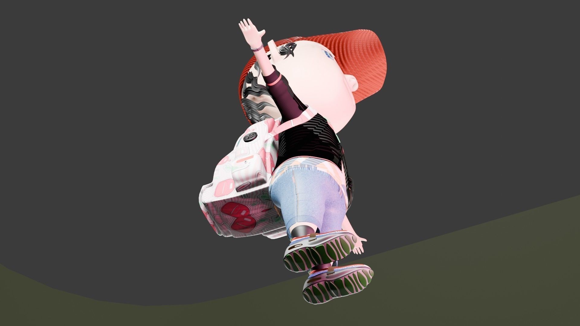 CARTOON BOY Low-poly 3D model_3