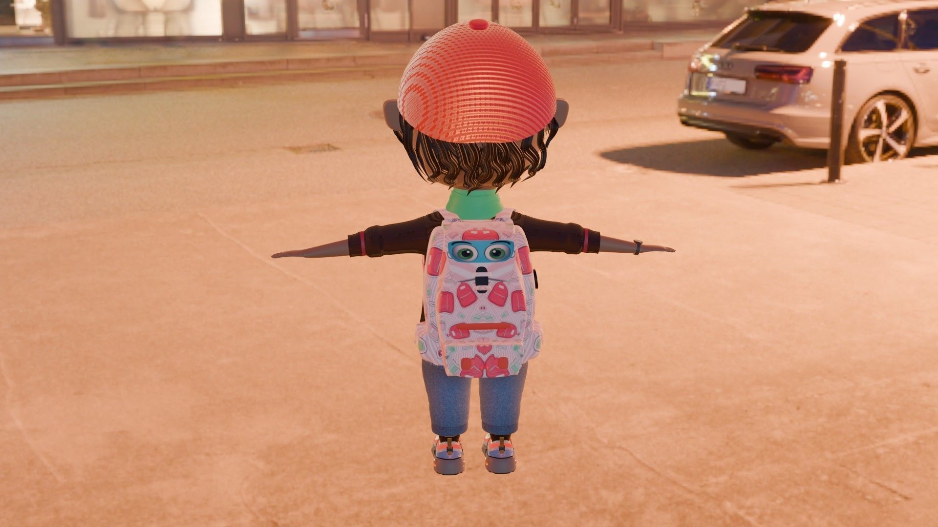 CARTOON BOY Low-poly 3D model_5