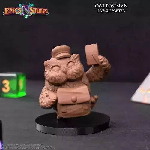 Owlkin Postman Miniature - Pre-Supported