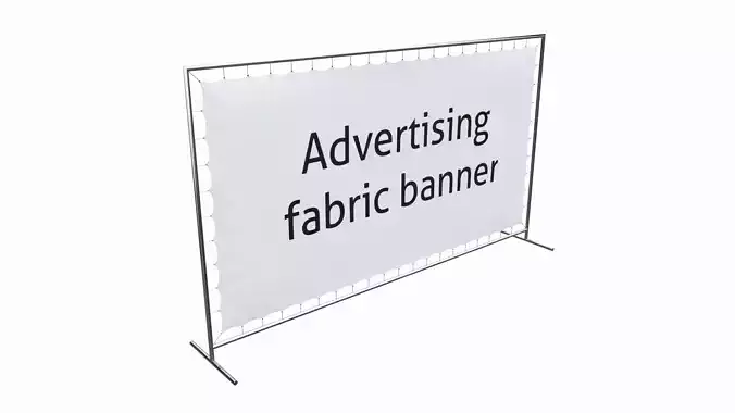 Advertising press wall with fabric banner