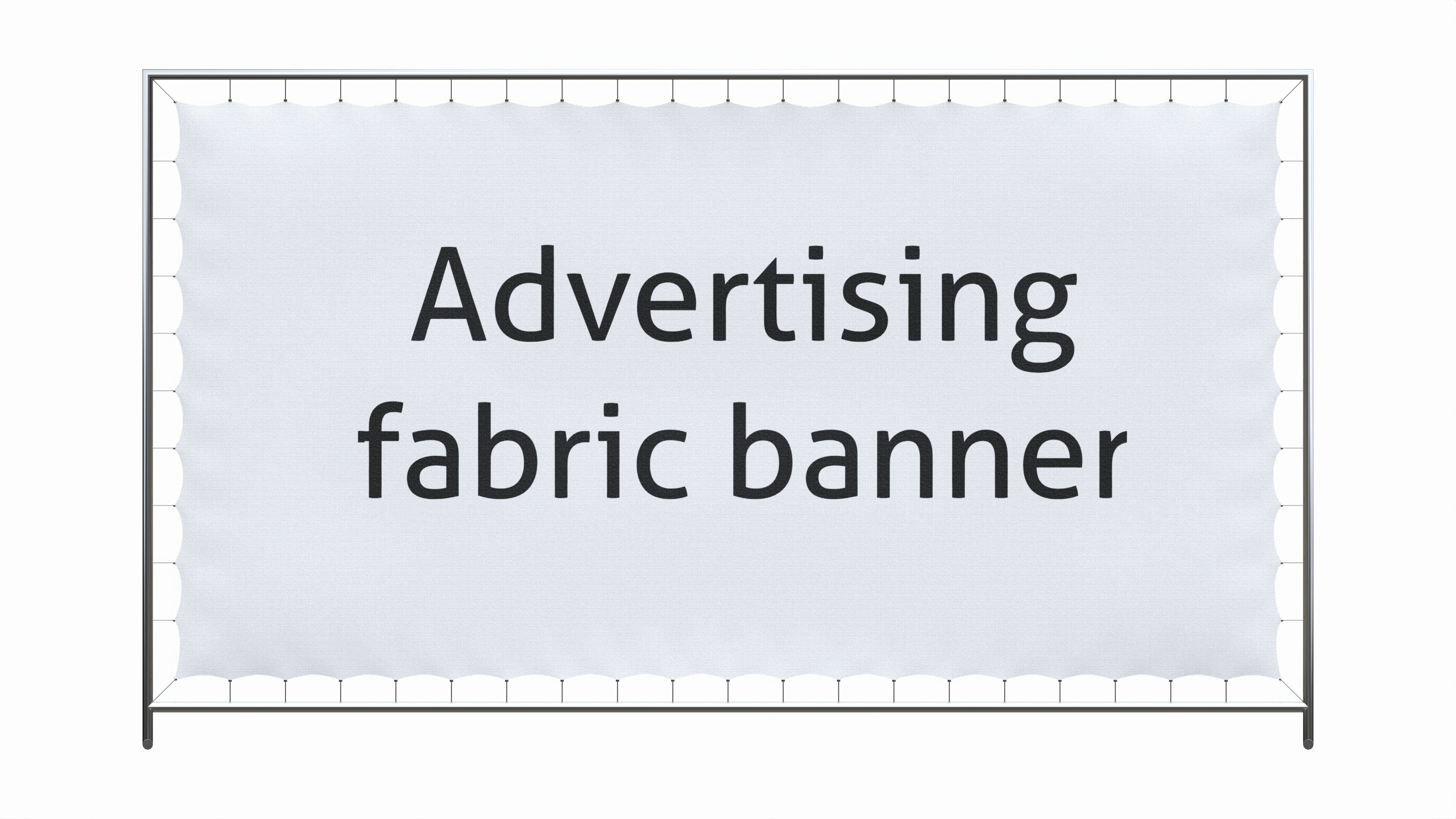 Advertising press wall with fabric banner 3D model_4