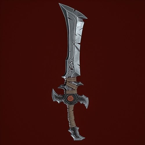 Low Poly Stylize Sword Low-poly 3D model