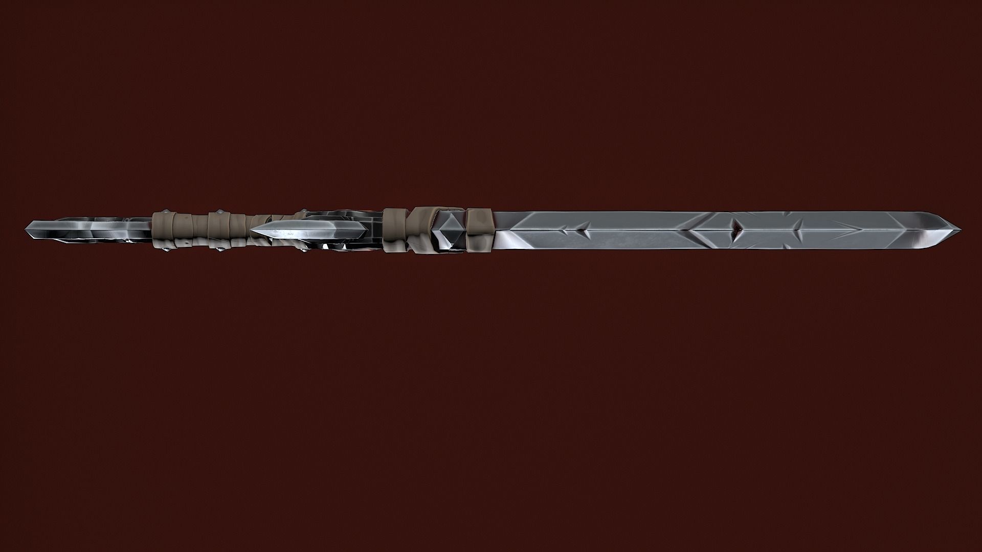 Low Poly Stylize Sword Low-poly 3D model_7