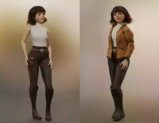 Girl with orange jacket Leica