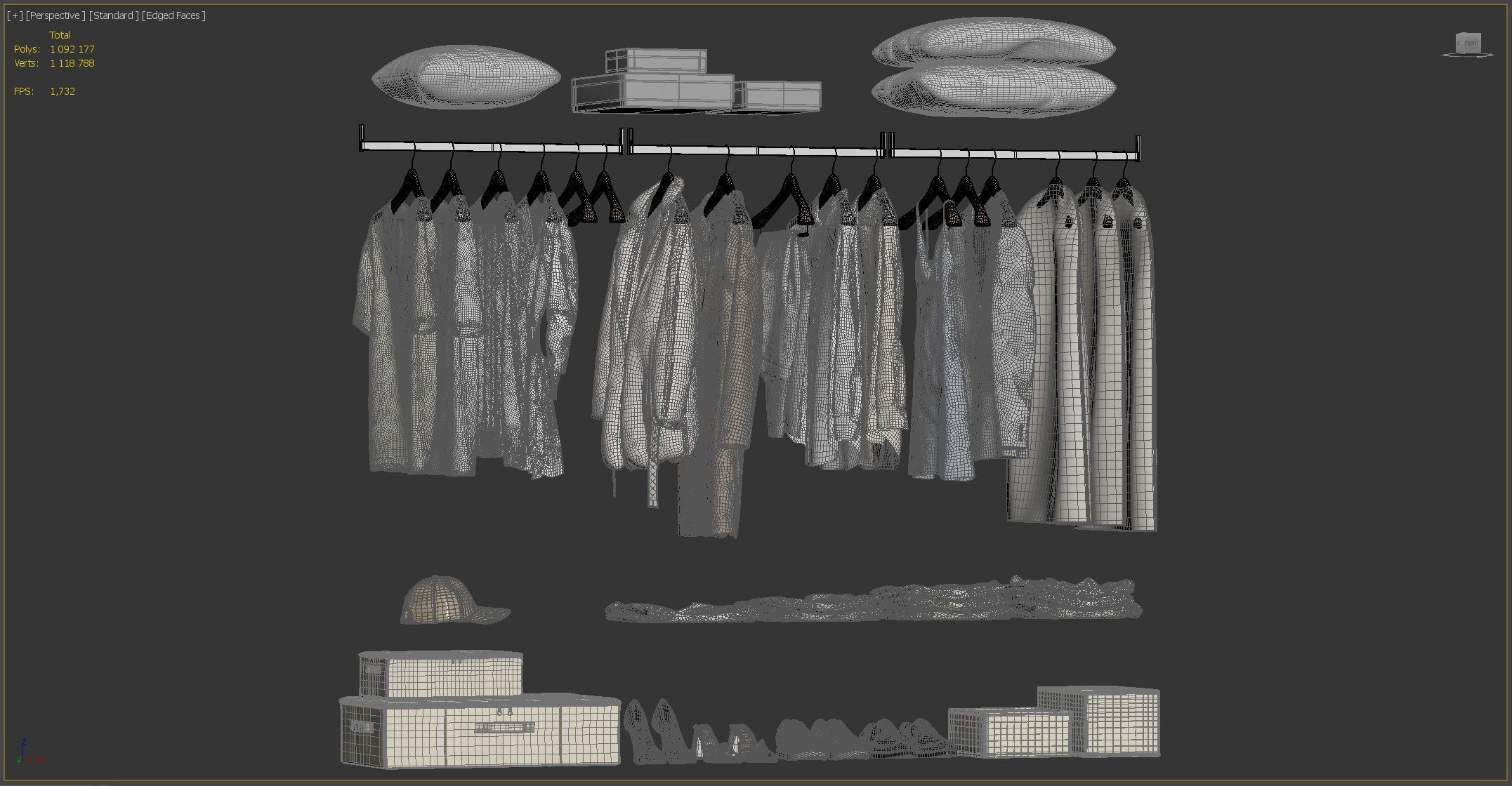 Clothes for Wardrobe Set 02 3D model_9