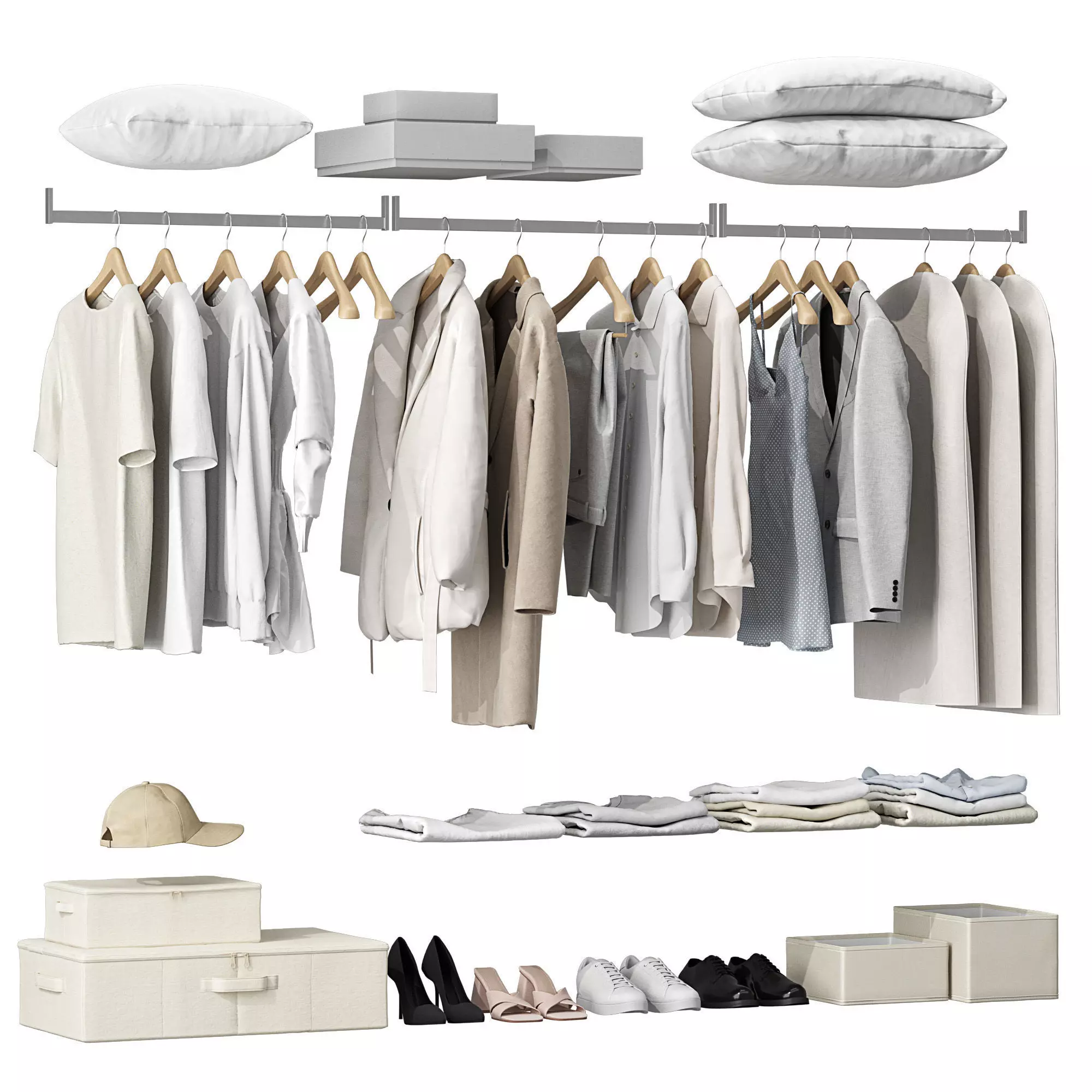 Clothes for Wardrobe Set 02 3D model_0