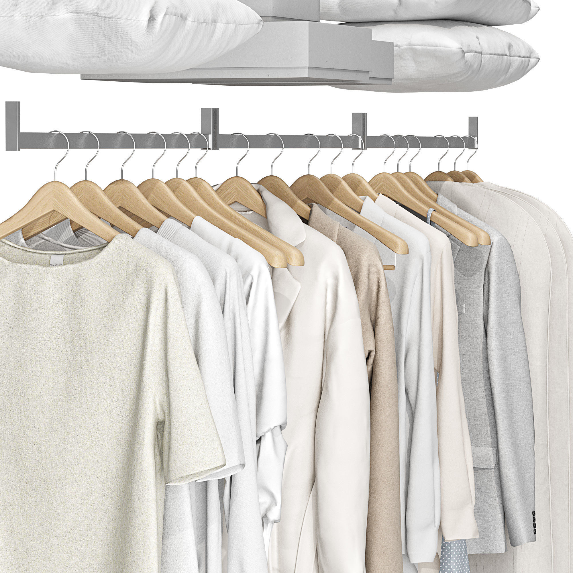 Clothes for Wardrobe Set 02 3D model_4