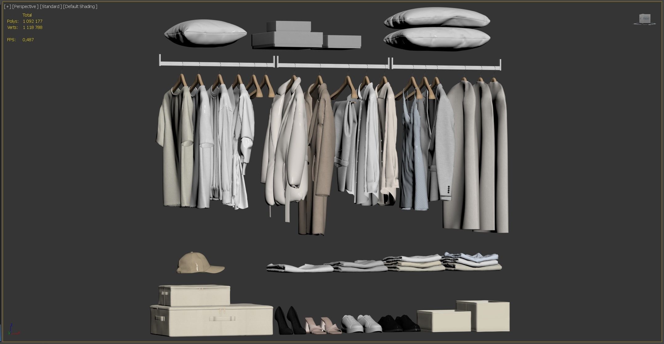 Clothes for Wardrobe Set 02 3D model_8