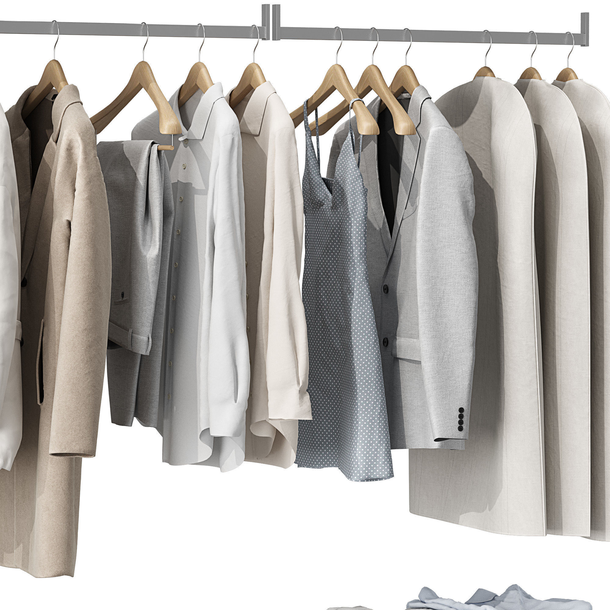 Clothes for Wardrobe Set 02 3D model_1