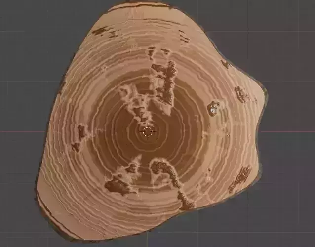 Tree Trunk Table with Procedural Texture Low-poly 3D model