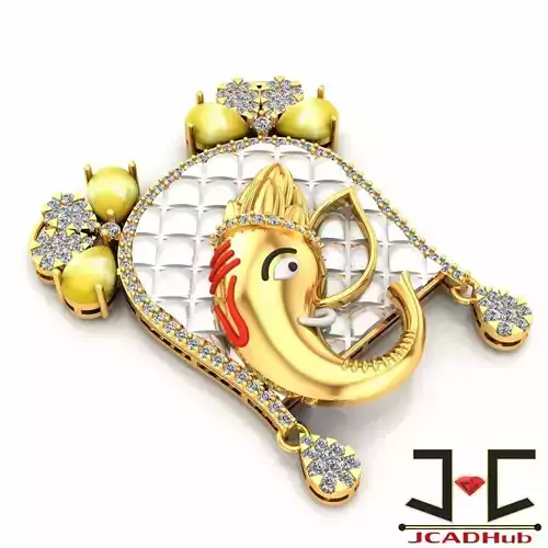 0183 - Mother of Pearl Ganesh Pendant