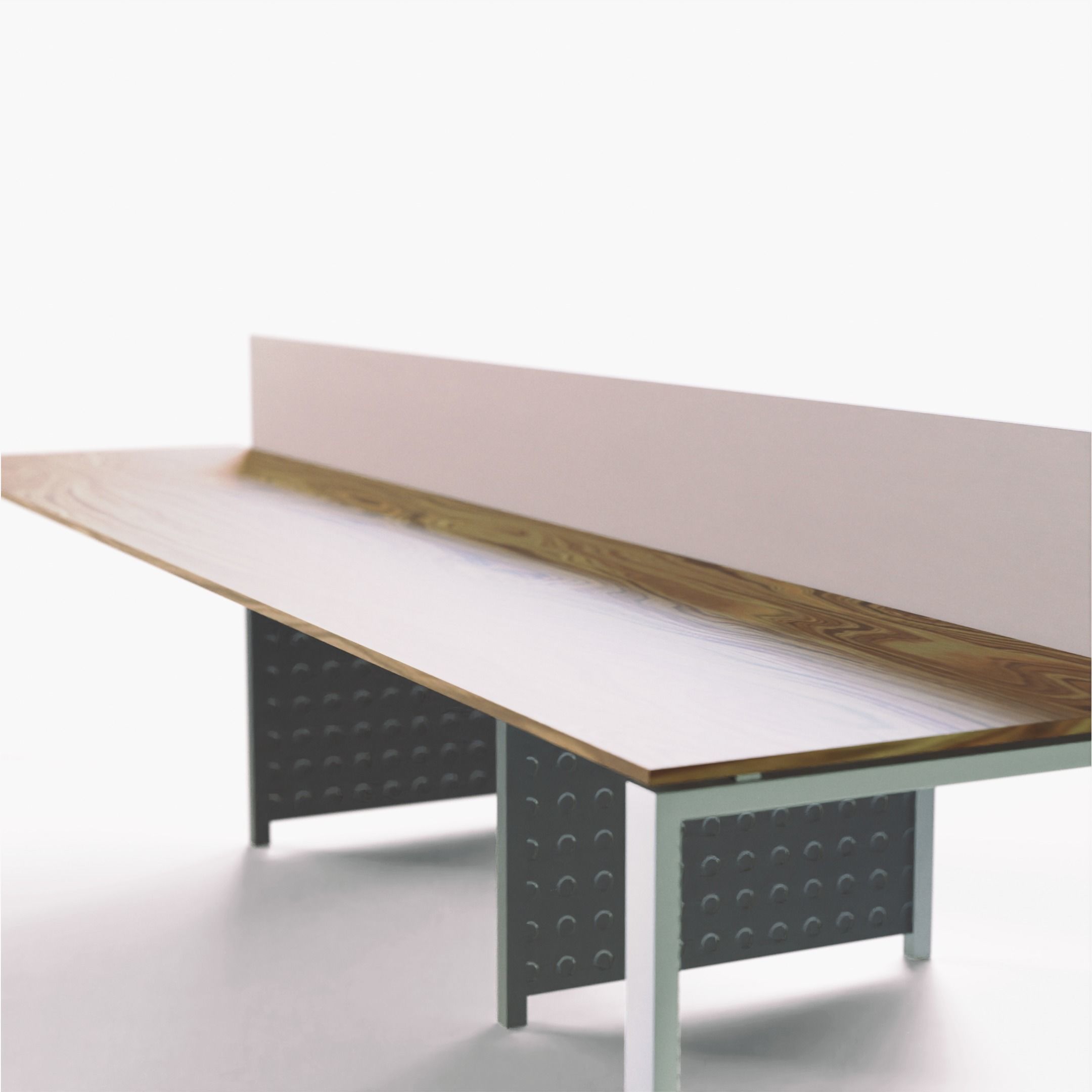 Shared Office Desk Free low-poly 3D model_2