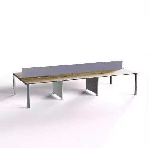 Shared Office Desk Free low-poly 3D model