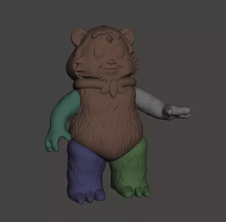 STL File 3D Ewoks Princess Kneesa 3D Print Model 3D OBJ 3D print 3D print model_0