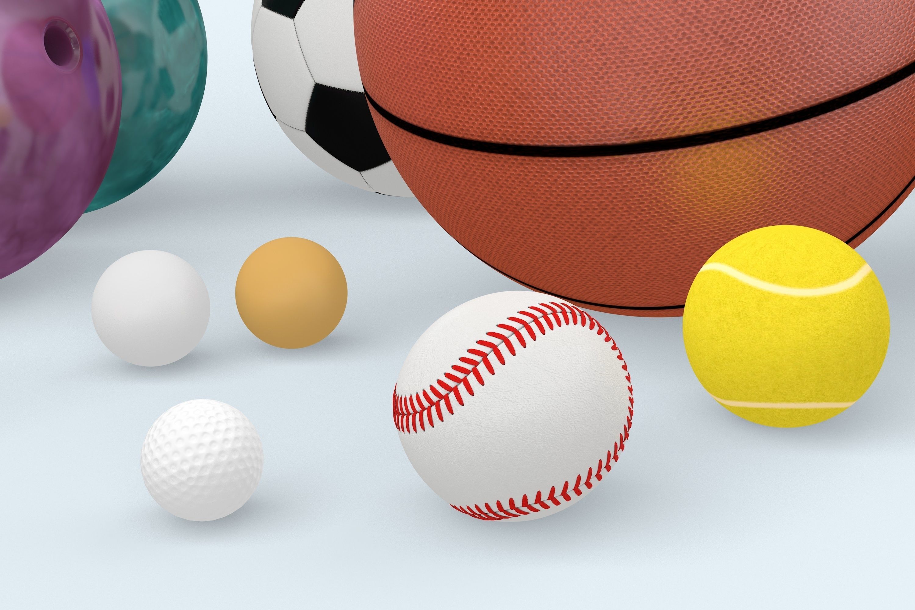 Sport Balls  3D model_4