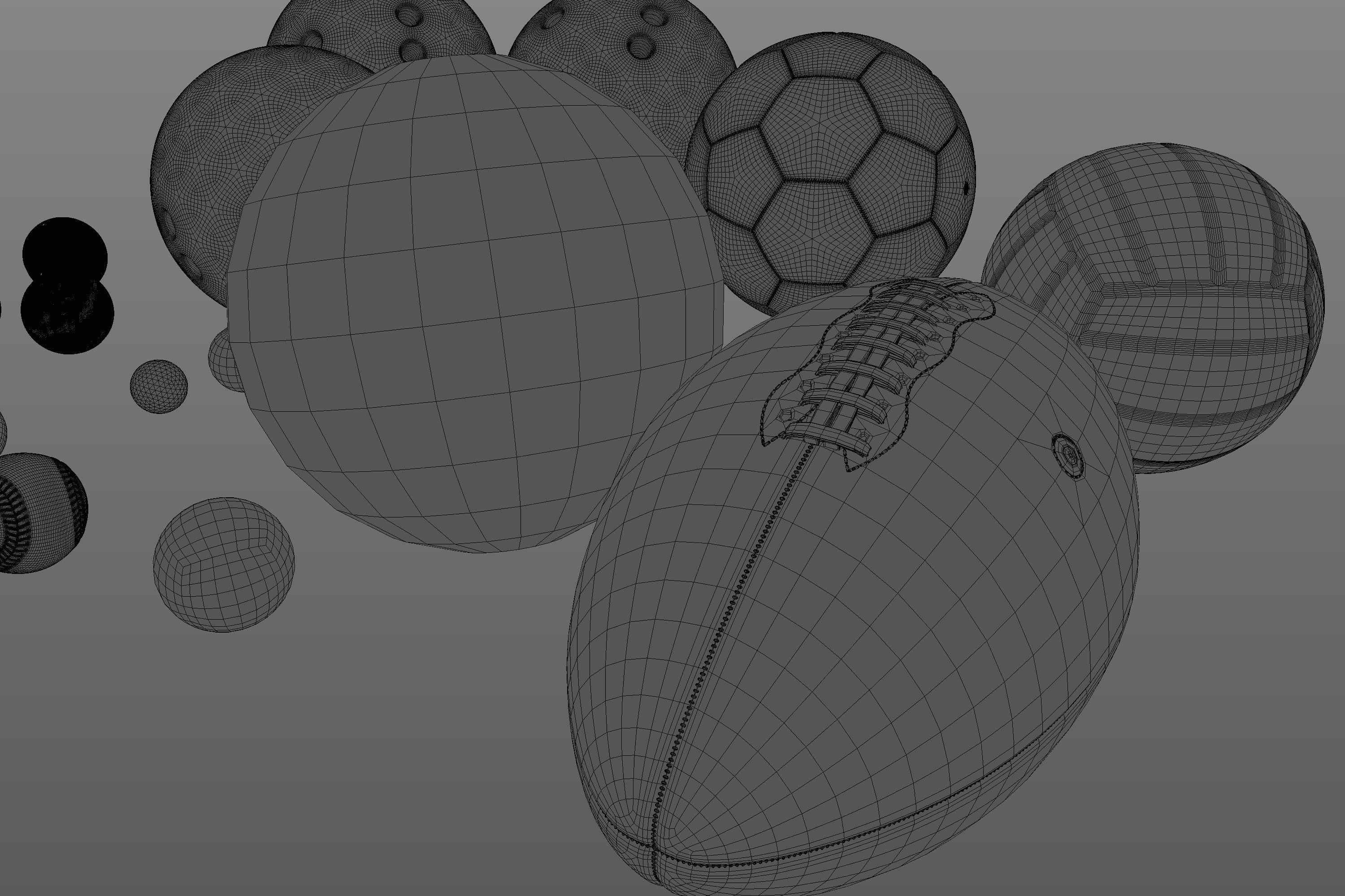 Sport Balls  3D model_6