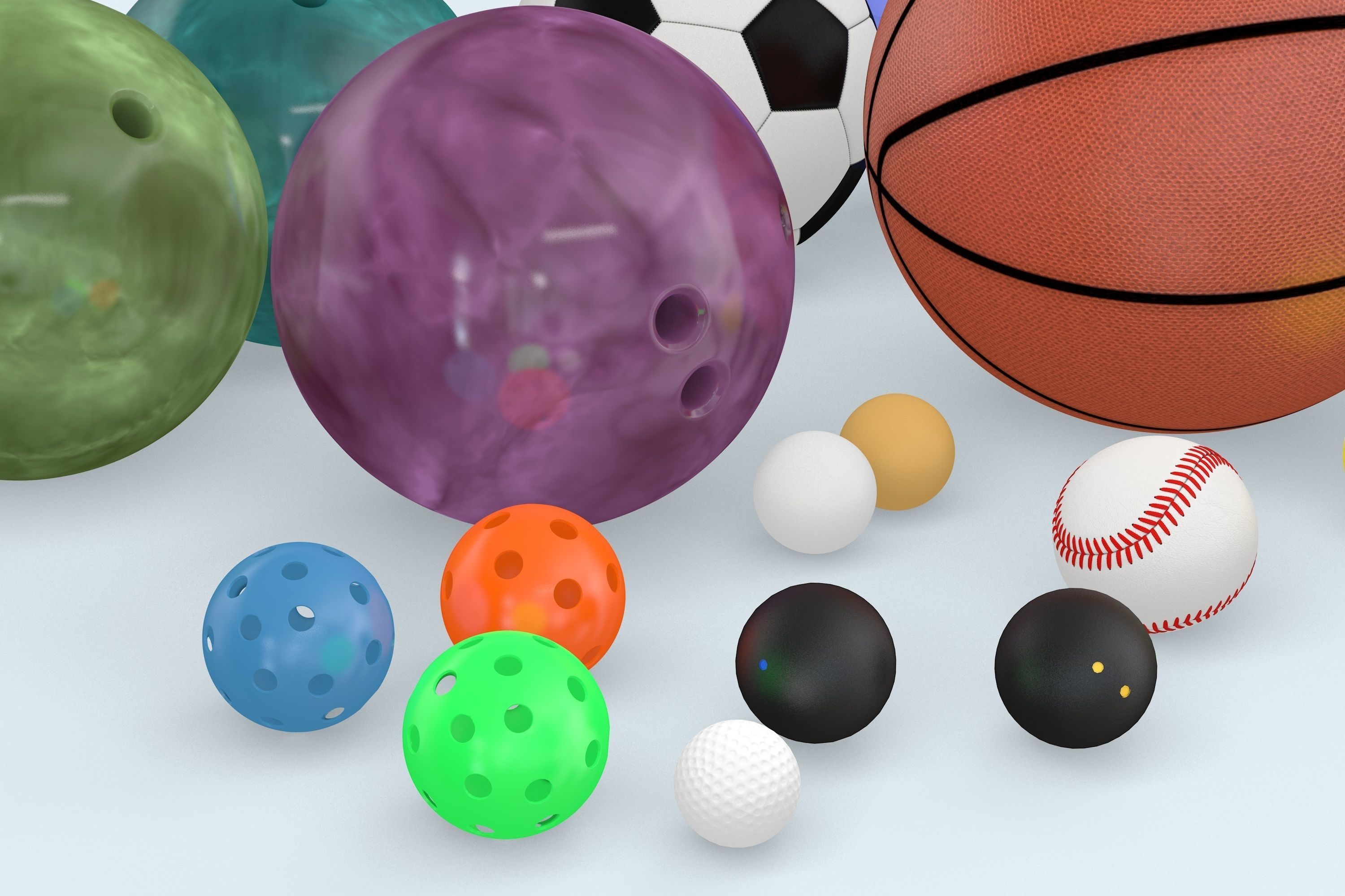 Sport Balls  3D model_1