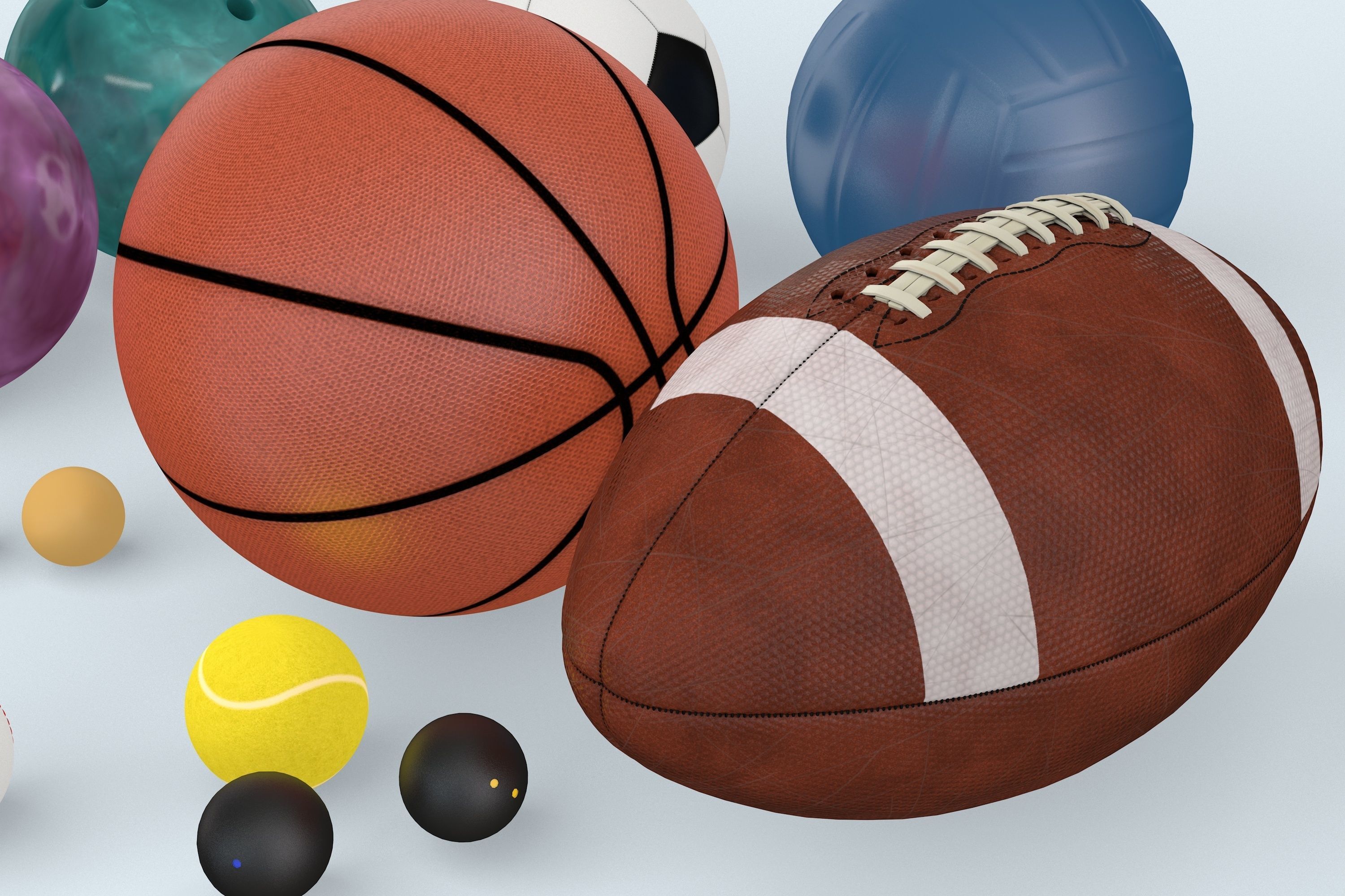 Sport Balls  3D model_3