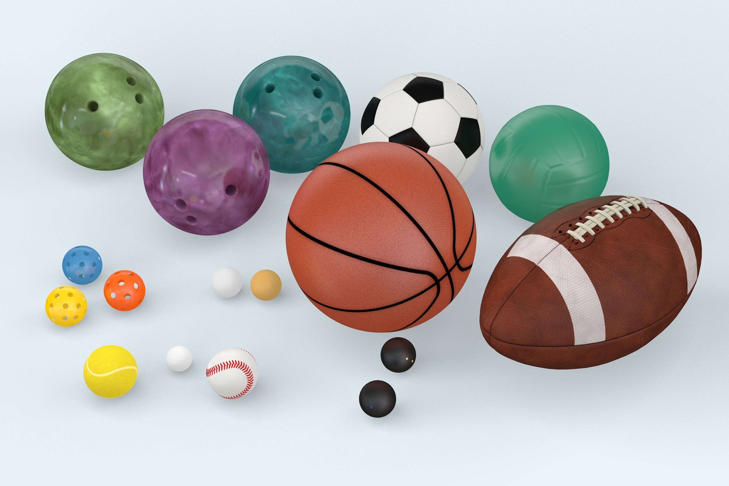 Sport Balls  3D model_2