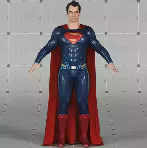 Superman Henry Cavill BvS 3D Model 3D model