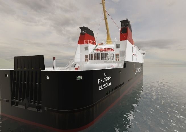 RO RO Ferry Vessel Caledonian MacBrayne  3D model_4