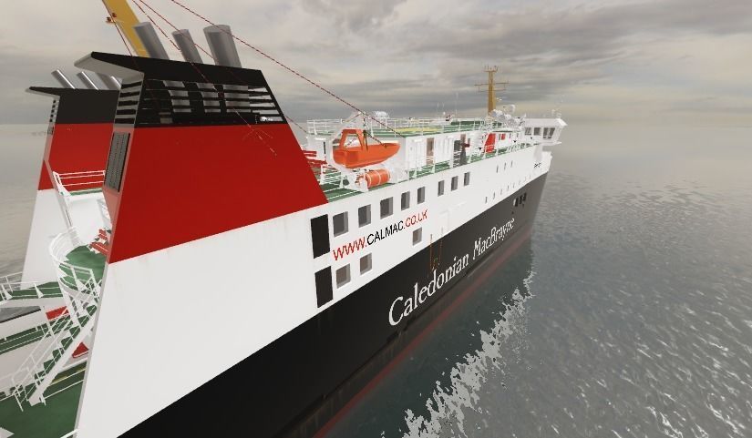 RO RO Ferry Vessel Caledonian MacBrayne  3D model_5