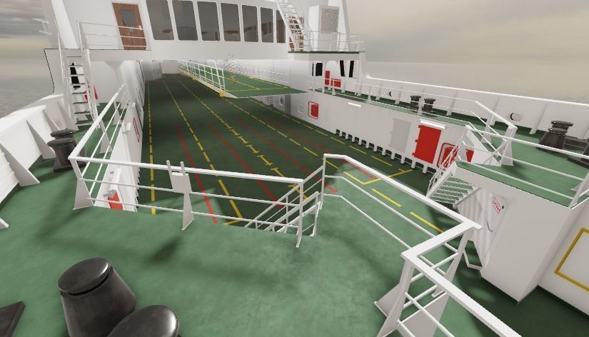 RO RO Ferry Vessel Caledonian MacBrayne  3D model_1