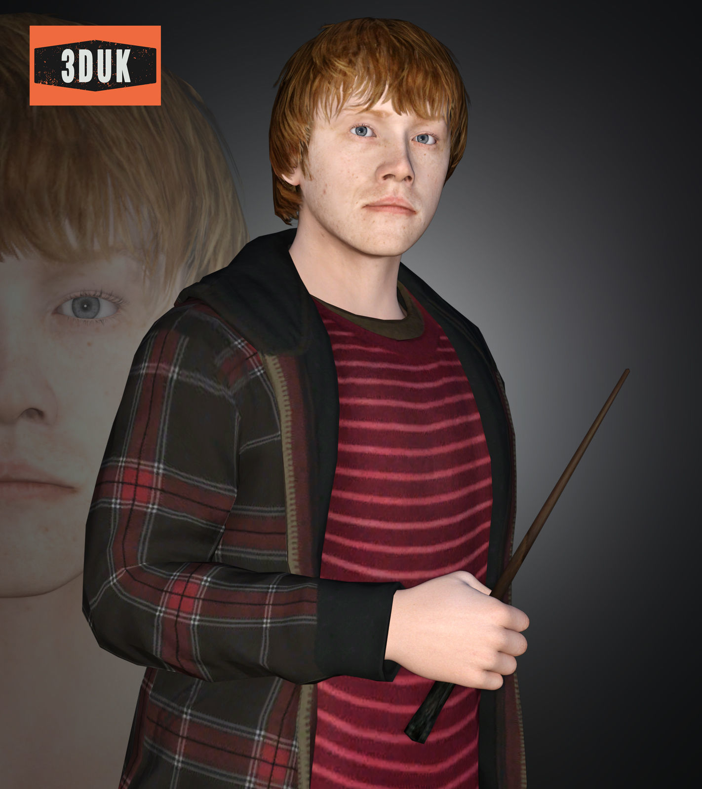HP Ron Weasley For Genesis 8 Male 3D model_1