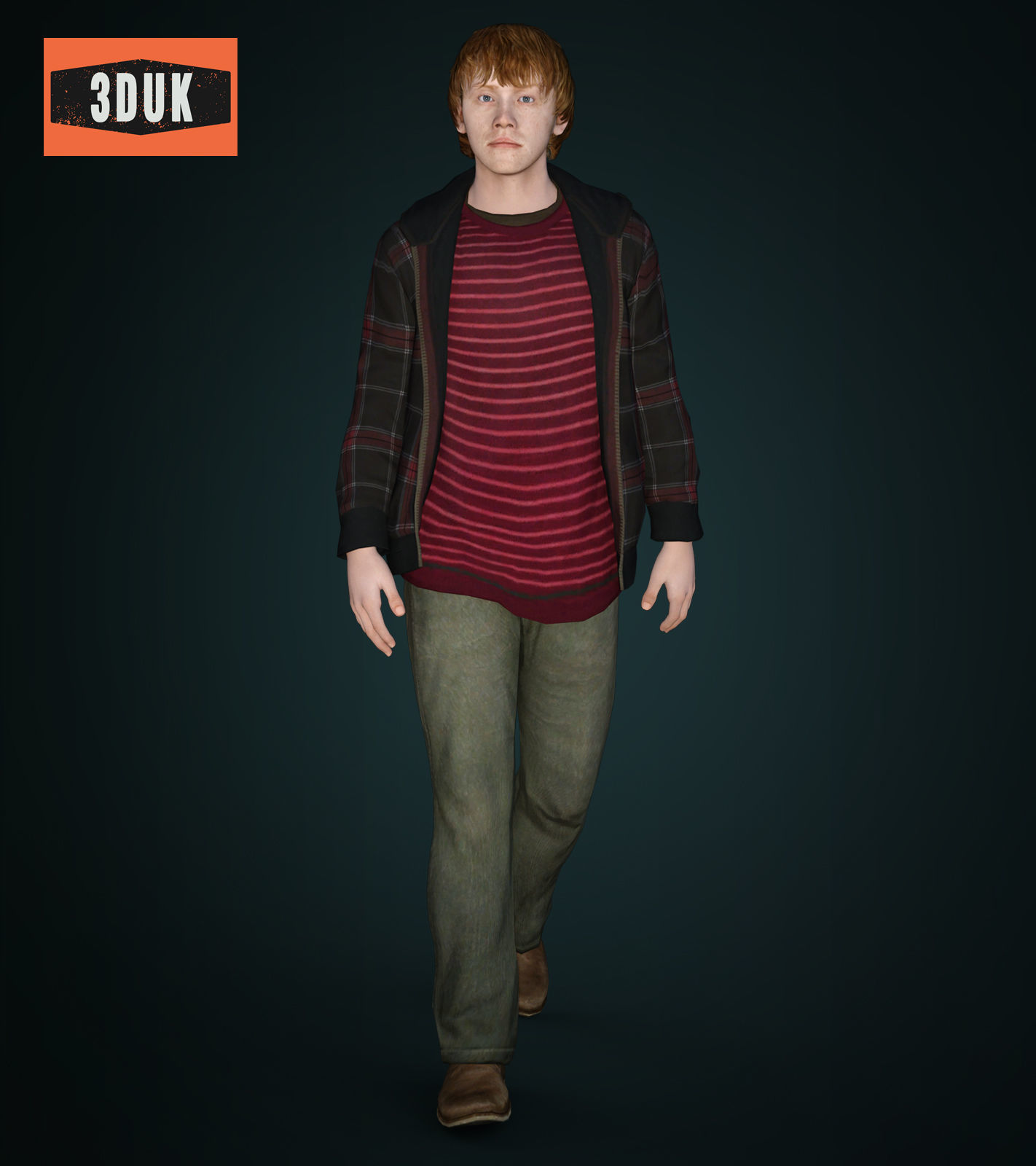 HP Ron Weasley For Genesis 8 Male 3D model_2