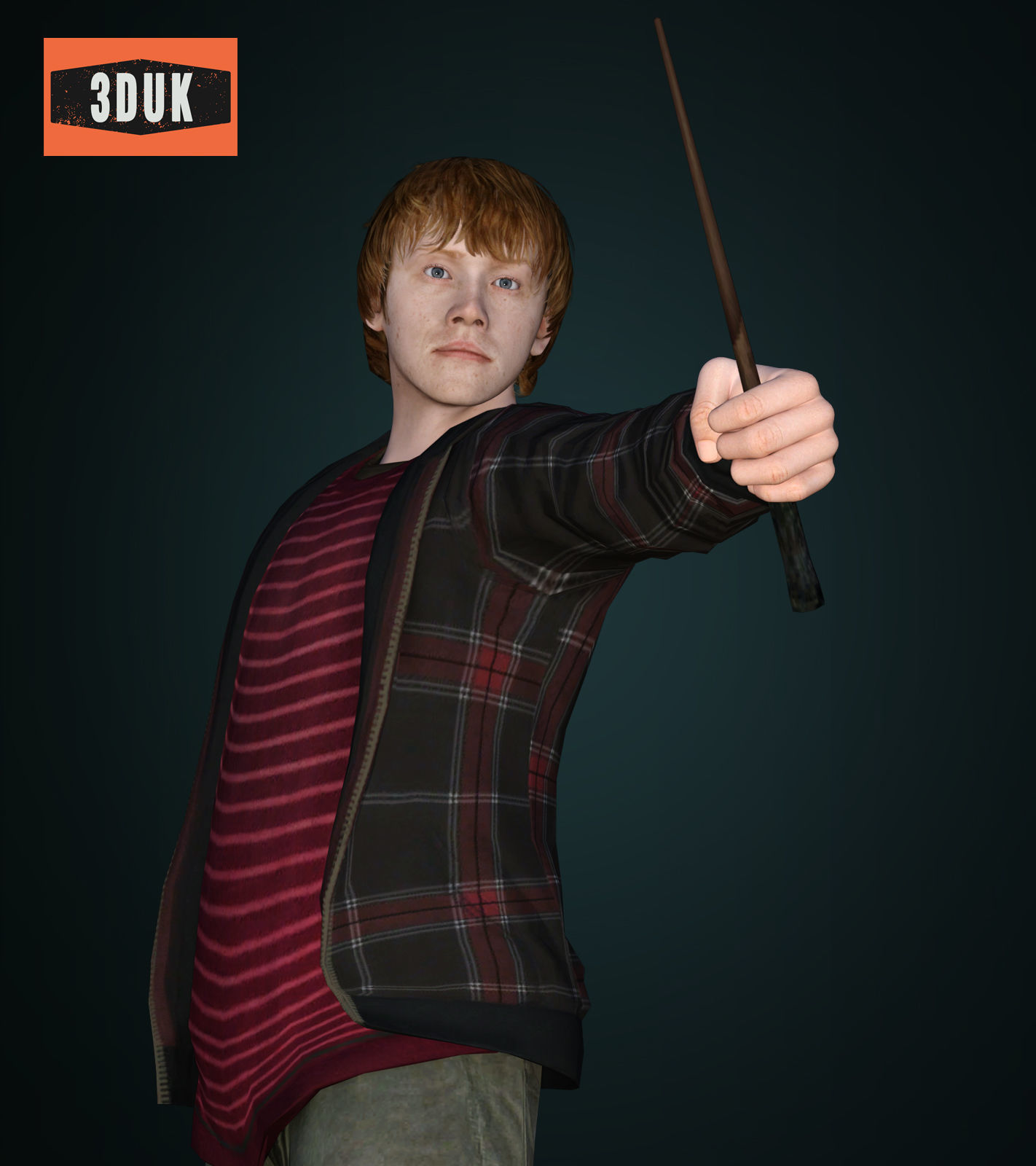 HP Ron Weasley For Genesis 8 Male 3D model_6
