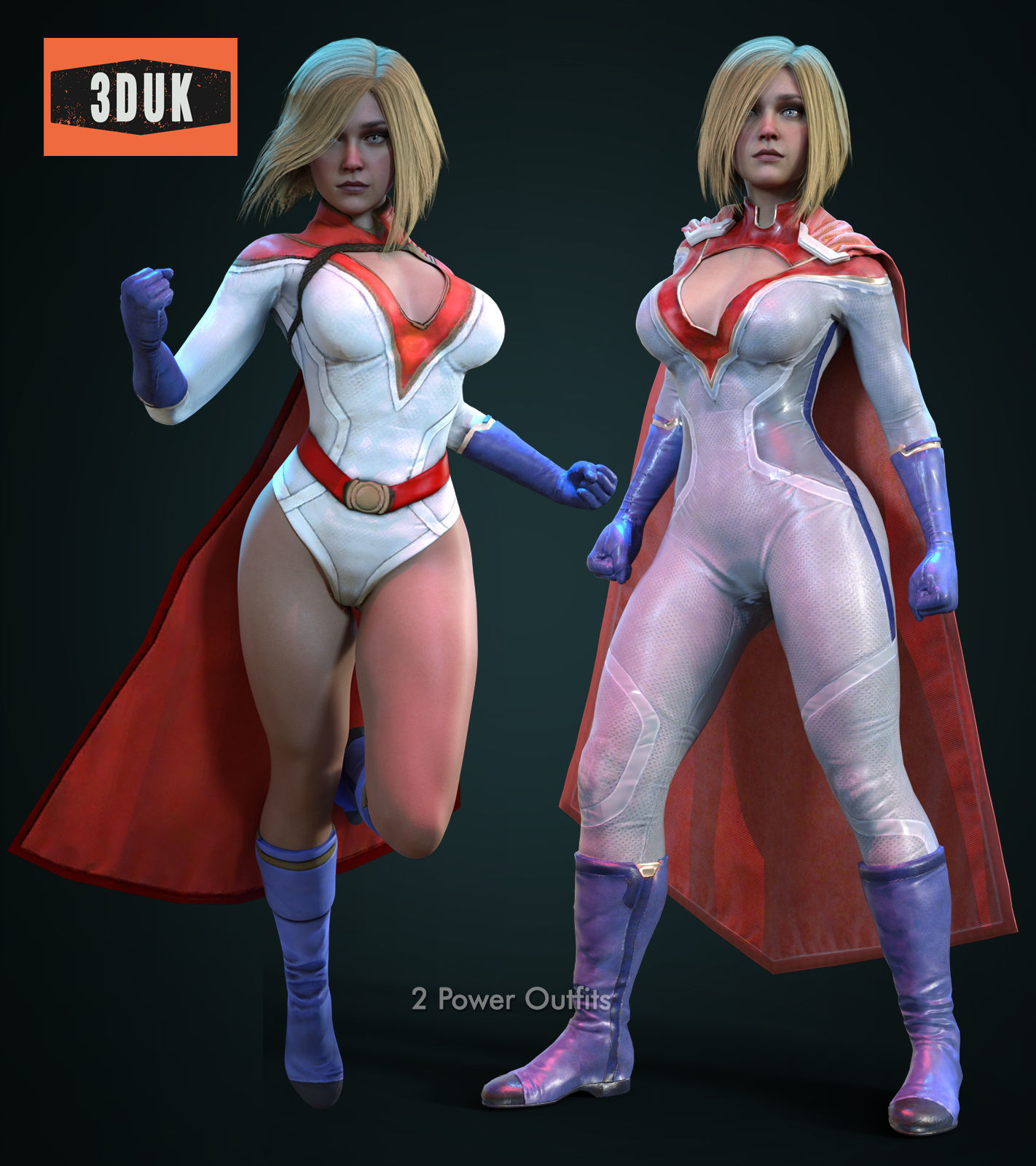 Powergirl Injustice for Genesis 8 Female 3D model_2