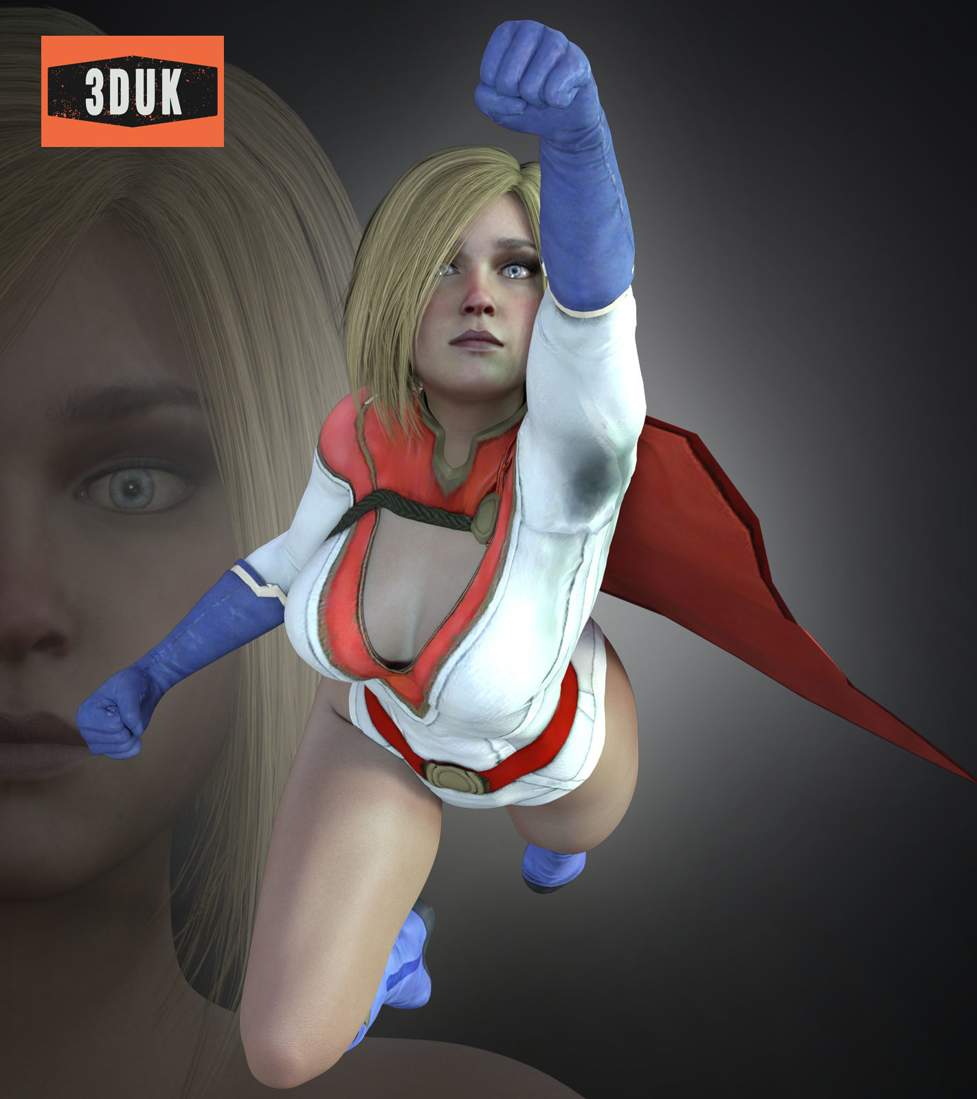 Powergirl Injustice for Genesis 8 Female 3D model_1