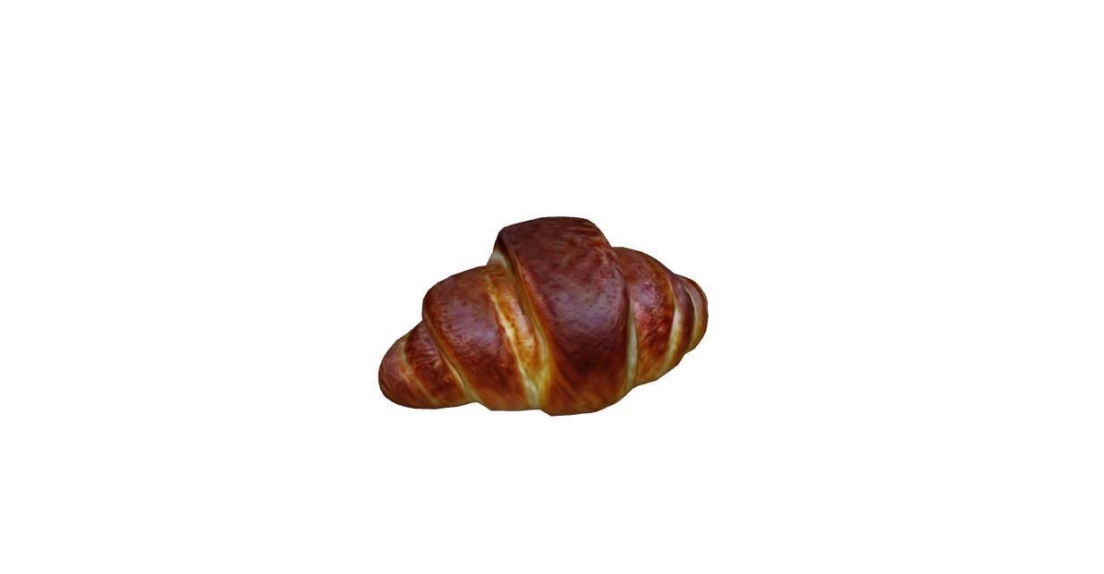 Croissant Optimized Low-poly 3D model_1