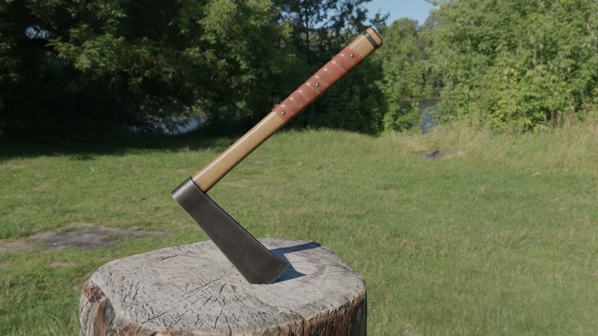 Realistic Tomahawk Low-poly 3D model_6