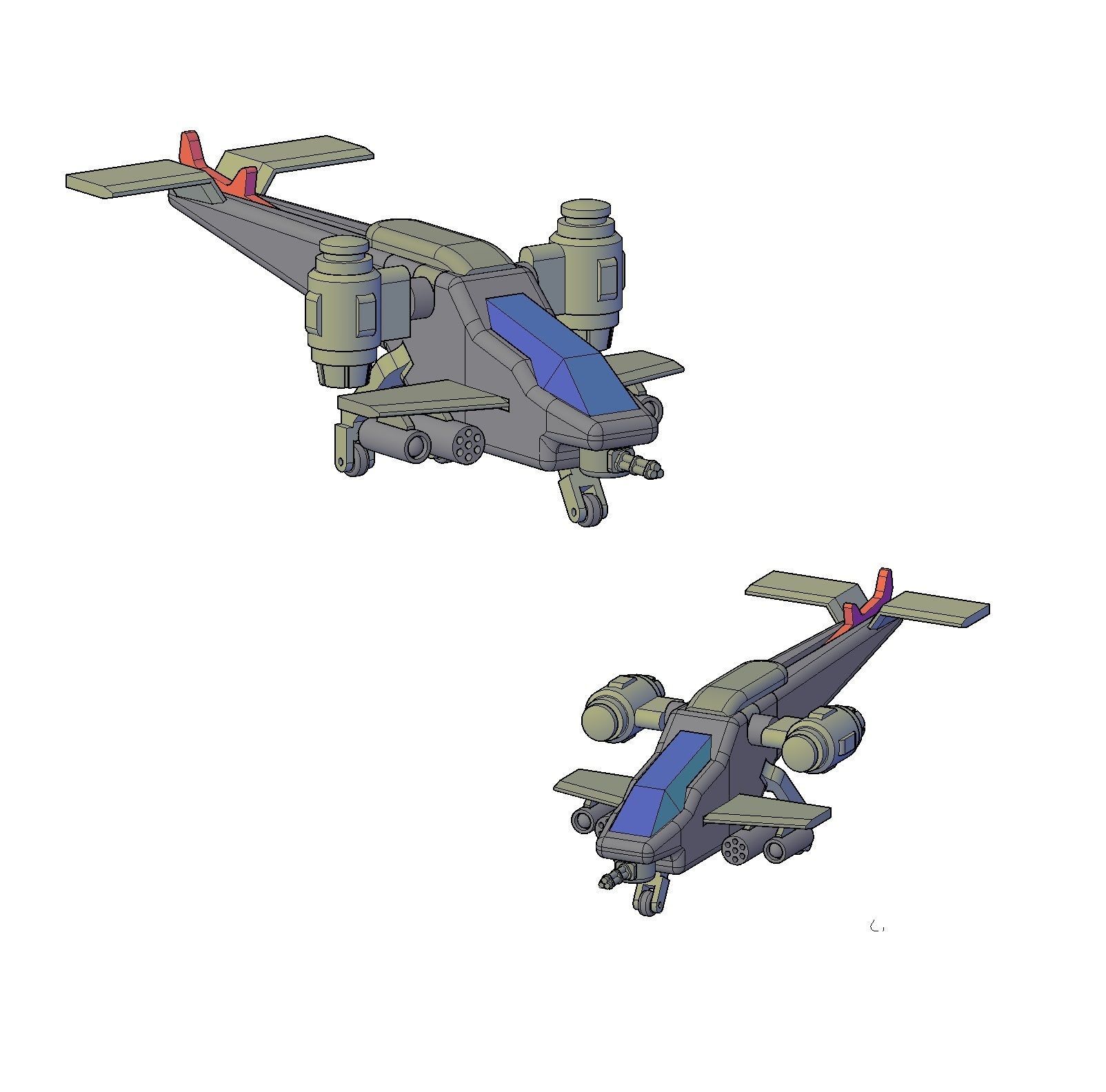 SPACE HELICOPTER - COBRA SP 2 3D print model_2