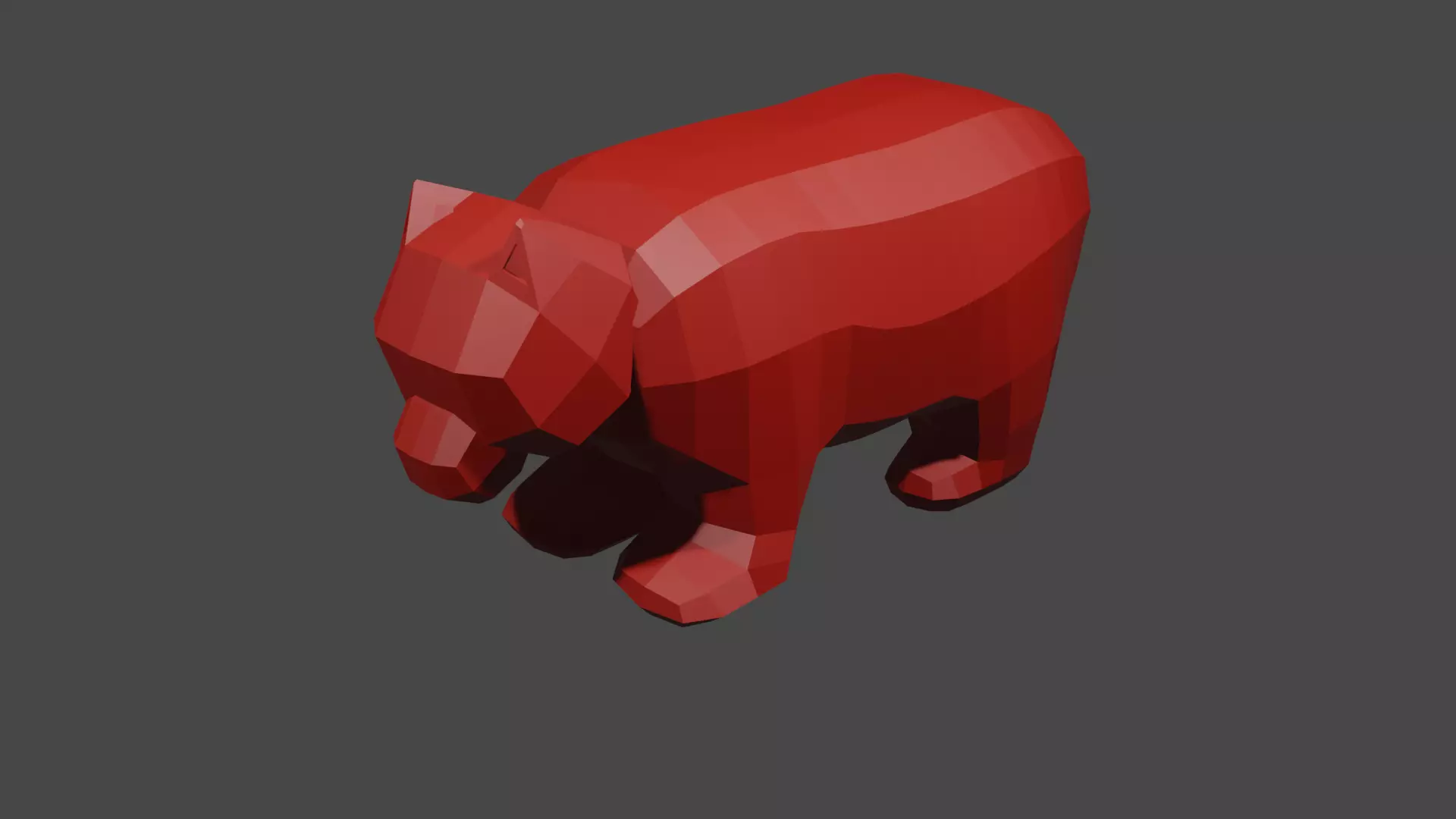 Bear Low Poly Low-poly 3D model