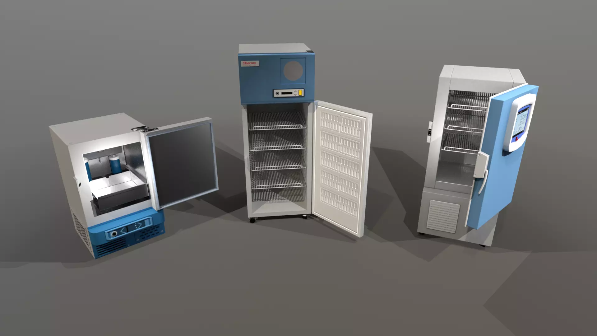 Medical freezer laboratory Low-poly 3D model