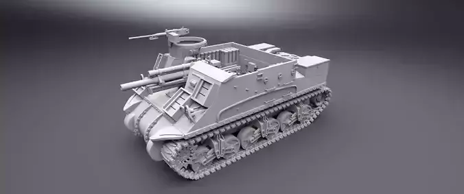 M7 Priest Scale model 3D print model